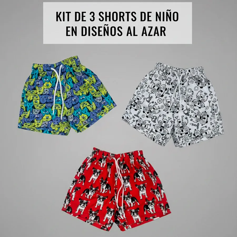 BSH102A KIT DE 3 BERMUDAS DE NIÑO 8640
